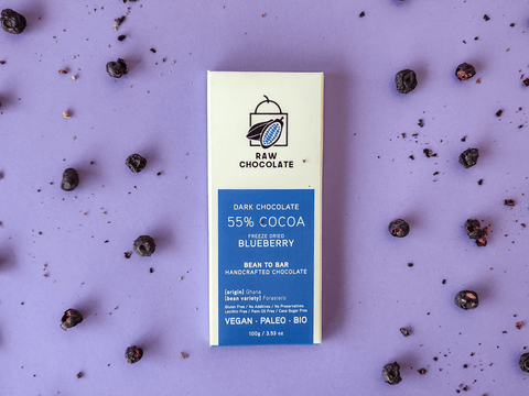 Handcrafted Organic 55% Cacao Chocolate Bar with Freeze-dried Fruit - PACK OF 2