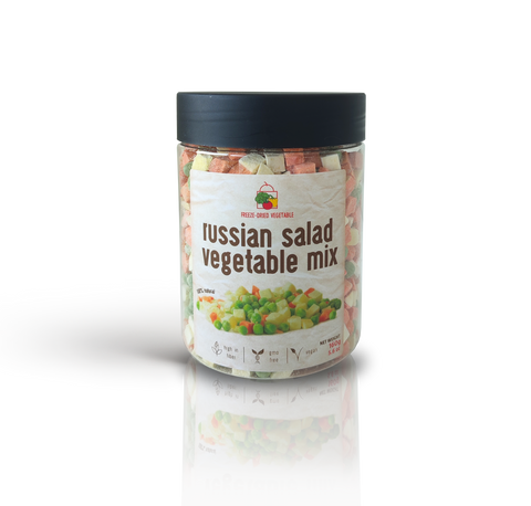 Mistura de vegetais para salada russa