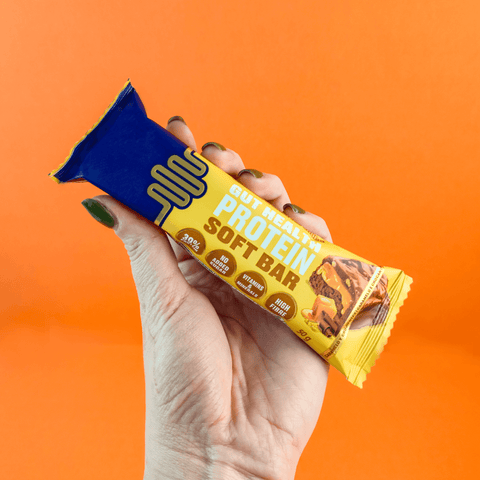 Gut Health & Protein Bar (Caramel & Crispies Choco)