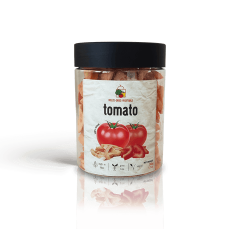 Fatias de tomate liofilizado