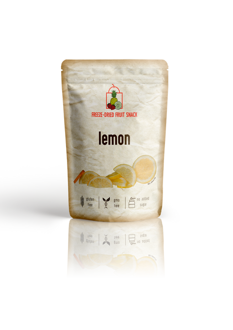 Fatias de limão liofilizadas com casca