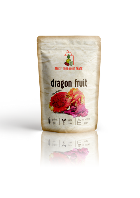 Lanche de fruta do dragão liofilizado