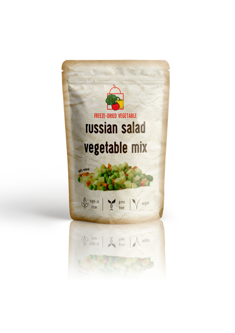 Mistura de vegetais para salada russa